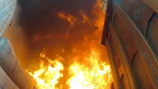 Living Room Fire Demonstration - Gopro Raw Video