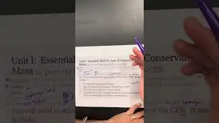 Unit 1 Essential Skill #2: Law of Conservation of Mass 