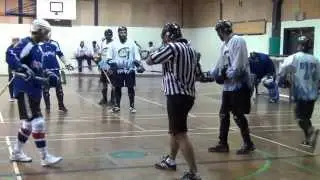 Thrashers vs. Surrey Giants - Period 1 (10/26/13) Ball Hockey Dangles Backhand Toe Drag Drills Moves