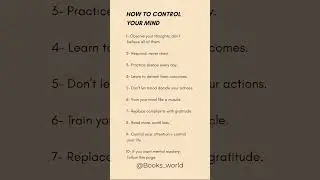 Control Your Thoughts, Control Your Life.