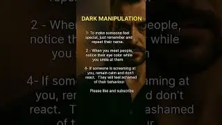 Dark Manipulation Tricks That Control Any Situation | Psychology of Power & Influence