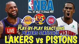 LA LAKERS vs DETROIT I NBA SEASON 2025-26 I PLAY-BY-PLAY REACTIONS & PLAYERS STATISTICS