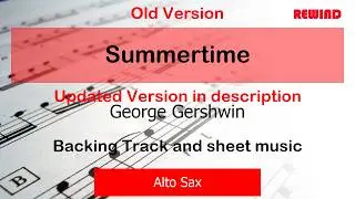 Summertime (Gershwin) Alto Sax Backing Track and Sheet Music