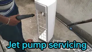 AC servicing in jet pump in payradanga. জেট পাম্প দিয়ে এসি সার্ভিসিং l 