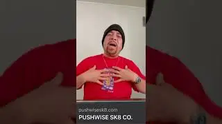 Первый день прошел успешно: я объявил о создании своей компании PUSHWISE SK8 CO #skate #skateboar...