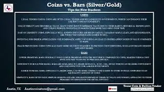 Stacking Coins Vs Bar & Fractional vs Whole Silver & Gold