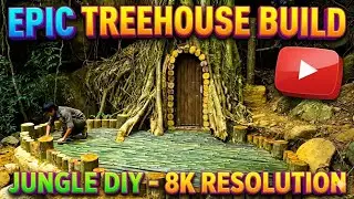 11 Day&rsquo;s Challenge 😱Epic Treehouse Build in Jungle 🌳| Jungle DIY Survival House |#handmade #survival