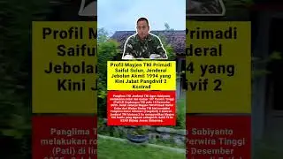 Profil Mayjen TNI Primadi Saiful Sulun, Jenderal Jebolan Akmil 1994 Kini Jabat Pangdivif 2 Kostrad