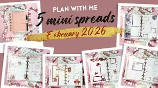 MINI PLANNER PLAN WITH ME | FEBRUARY 2026 | MONTHLY CALENDAR & 4 WEEKLY SPREADS | DASHBOARD LAYOUT