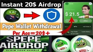 Pepe wallet free airdrop | Get 21$ Signup Bonus | Get Free 10000 PEPE Tokens Instantly |  #pepe
