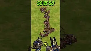 50 Elite Samurai vs 50 Elite Keshiks (AoE2) #Shorts #ageofempires #gaming