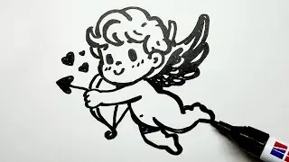 How to Draw Cupid for Valentine's Day