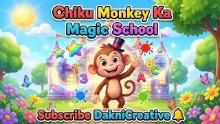 Magical Kids Cartoon 🐒 | Chiku Monkey Ka Fun School Day | DakniCreative @babybus #daknicreative 