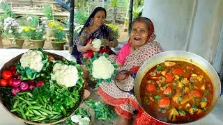 শীতের দিনে গরম ভাতের সেরা রেসিপি | আলু,ফুলকপি ও মটরশুটির ঝোল |Aloo Gobi Matar Ki Sabji |