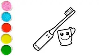 How to Draw a Toothpaste and Toothbrush | Easy Drawing for Kids & Beginners