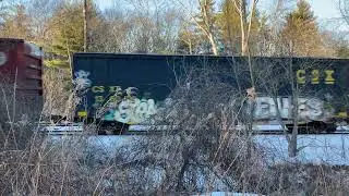 CSX Y150 Returning from Regency in Worcester with Empty Boxcars
