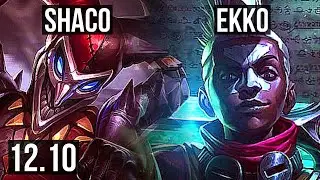 SHACO vs EKKO (JNG) | 3/0/8, Rank 5 Shaco, 800+ games, 900K mastery | BR Grandmaster | 12.10
