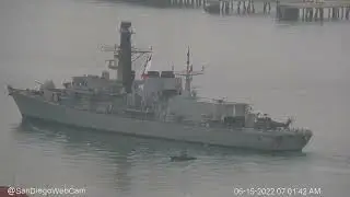 Chilean frigate Almirante Lynch (PFG-07) inbound San Diego