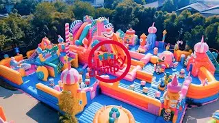 Giant Inflatable Playground: Candyland Paradise &ndash; Where Every Jump is a Sweet Escape!