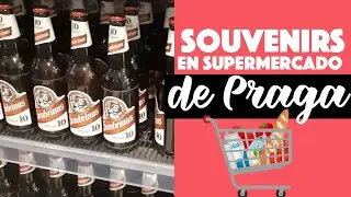Comprando souvenirs en un supermercado en Praga
