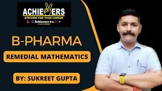Derivatives-6 II Basic Concepts || B pharma II Remedial course II Sukreet Sir