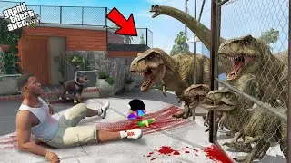 Franklin Save House From Dinosaurs in Los Santos | Gta 5