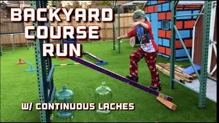 when she Continuous Laches on Backyard Ninja Course