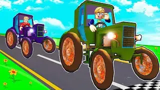 فيلم روبلوكس : سباق جرار ولكن 🚜 ( علي اخطر جبال في العالم ⛰️ ❌ ) جااامد 🔥 !!
