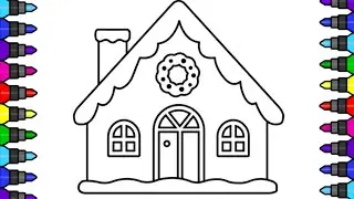 Easy House Drawing for Kids Step by Step 🏡
