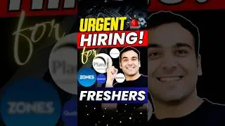 Top 5 Mass Hiring for Freshers🔥 #shorts