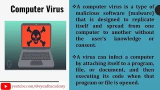 What is a Computer Virus and its types?