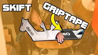 Skifter Griptape // Griptape af, deck reng&oslash;ring og griptape p&aring; igen