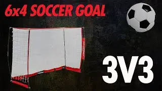 PowerNet Soccer Goal 6ft x 4ft Portable Bow Style Net