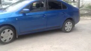 Skoda Rapid Turbo-KenT [Race Blue] с доводчиками стекл