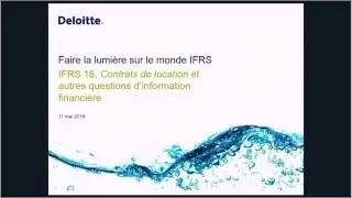 IFRS 16, Contrats de location et autres questions d’information financière