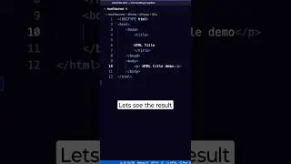 HTML: How to Create a website title? #coding #youtubeshorts #programming #webdevelopment #python