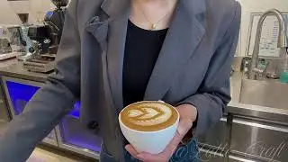 48-Second Latte Art Tutorial: Watch This Perfect Pour! #latteart #coffeeart #baristaskills