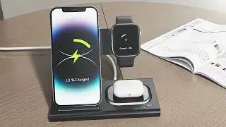 Incarcator Wireless 3 in 1 Fast Charger, Flippy, Incarcator pentru Telefon, Ceas, Casti, New Design