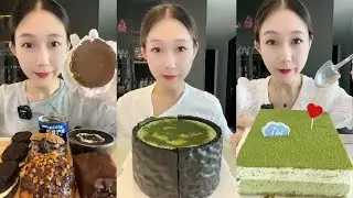 ASMR 🍫🍵 Chocolate Desserts, Matcha Mousse & Matcha Lava Cake | Soft & Satisfying Eating Sounds #asmr