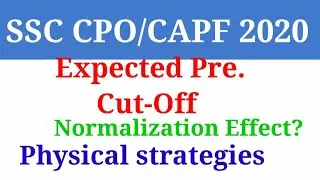 SSC CPO/CAPF 2020 pre cut-off, expected cut-off paper 1,