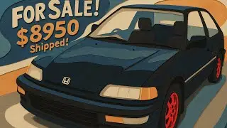 ‼️ПРОДАЕТСЯ‼️ Honda Civic EF2 JDM Hatch 1991 года с правым рулем, 8950 долларов, доставка