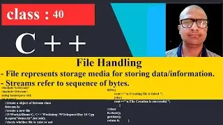 40 File handling C++ Program to read file contents and show to console | C++ Programming Tutorial f
