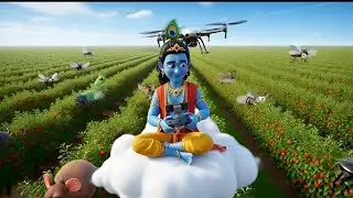 किसान बने श्री कृष्ण 🌱🍎 | Digital Apple Farming | 3D Cartoon Bhajan Song | Kids Video