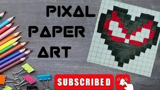 easy pixal art tutorial | how to draw spider heart in pixel pattern for beginners 🎨