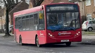 ADL Enviro200 Stagecoach London 36552 LX12DKE Route 346 Harold Hill, Dagnam Park Square
