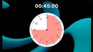 45-Minute Countdown Timer | Digital + Analog Clock Visual | No Music | Full-Screen