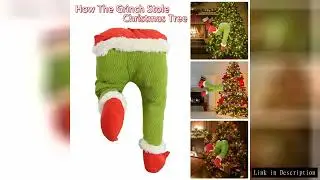 Christmas Elf Leg Plush Toy Xmas Tree Decoration Props Santa Claus Green Artificial Leg Children's T