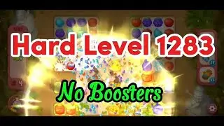 Hard Level Puzzle 1283 No Boosters 💫 Match-3 Game Gardenscapes #games #gameplay #gaming
