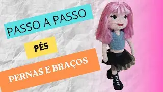 CRIANDO BONECAS  FAZER P&Eacute;S, PERNAS E BRA&Ccedil;OS DE BONECA MICHELE (roqueira) com 40 cm  alt.( PARTE 1/7)