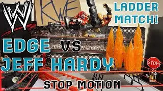 Jeff Hardy vs Edge Ladder Match! WWE Stop Motion Match 